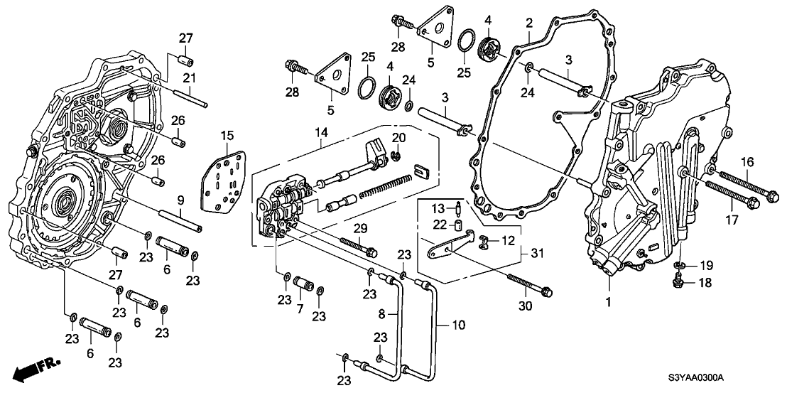 Honda 21813-PHT-000 Gasket, Driver Side Cover