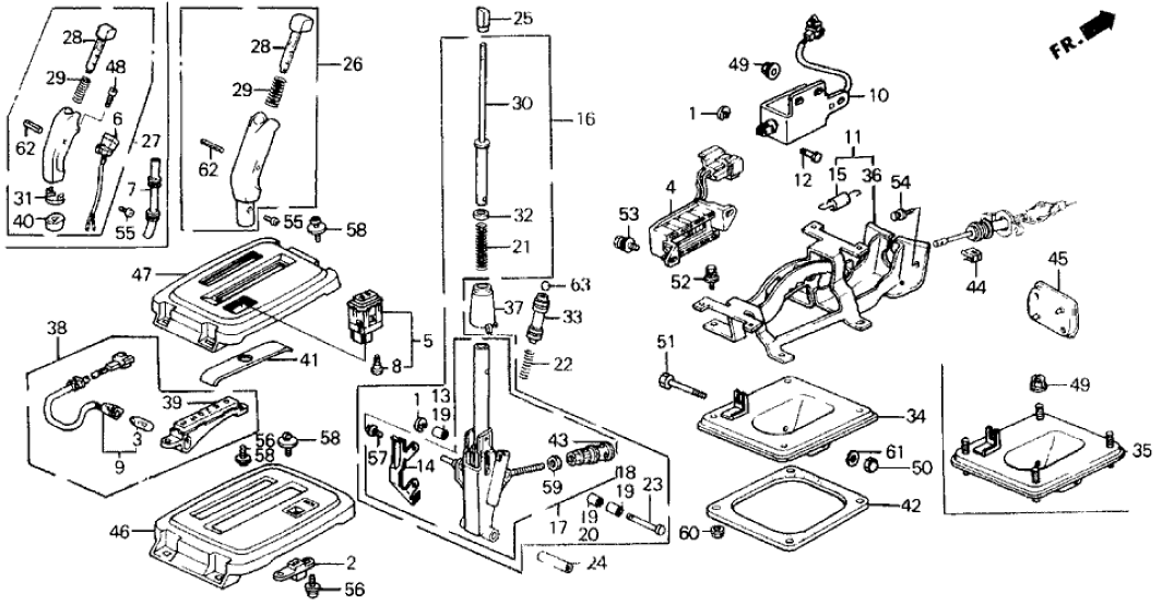 Honda 54100-SF1-A81 Lever, Select