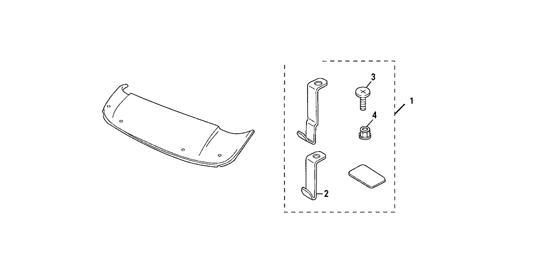 Honda 08R01-SDA-100 Visor, Moonroof