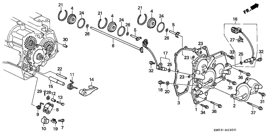 Honda 21240-PX4-050 Cover, R. Side