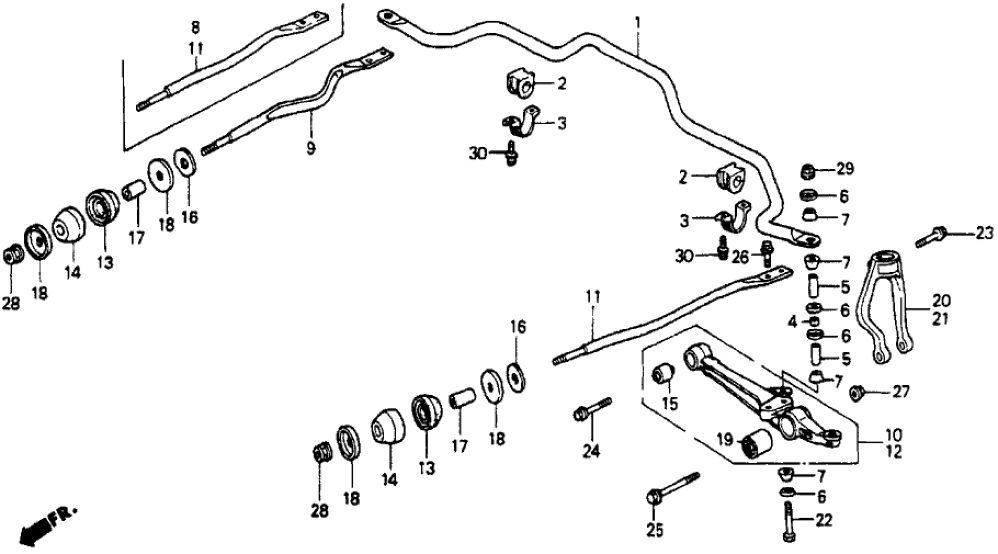 Honda 51811-SM4-020 Fork, R. FR. Shock Absorber