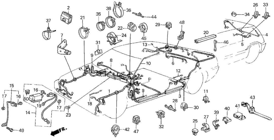 Honda 32120-SB4-000 Sub-Wire, Speaker