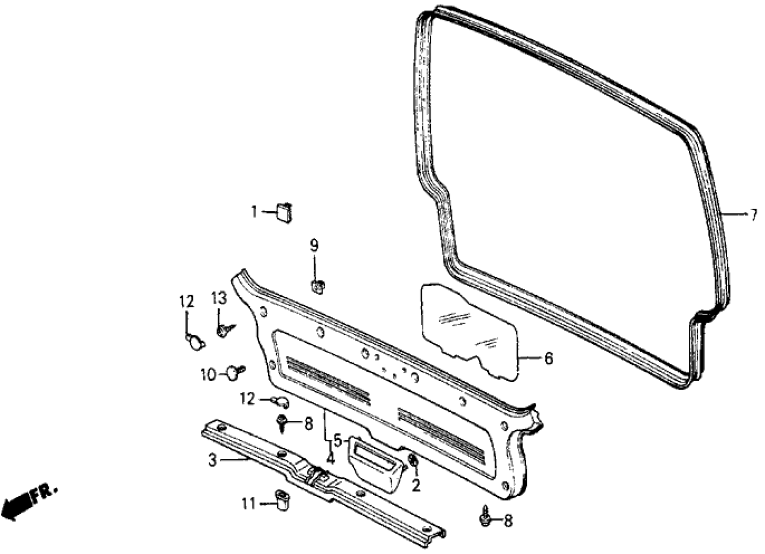 Honda 85833-SB6-000 Seal, Tailgate