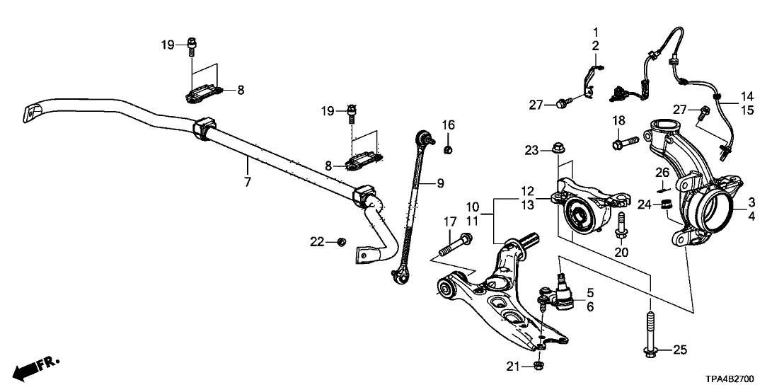 Honda 51300-TMA-H51 Stabilizer, Front