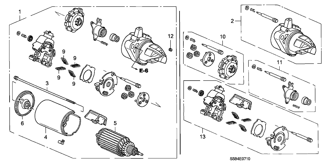 Honda 04312-PZA-305 Kit, Brush Holder