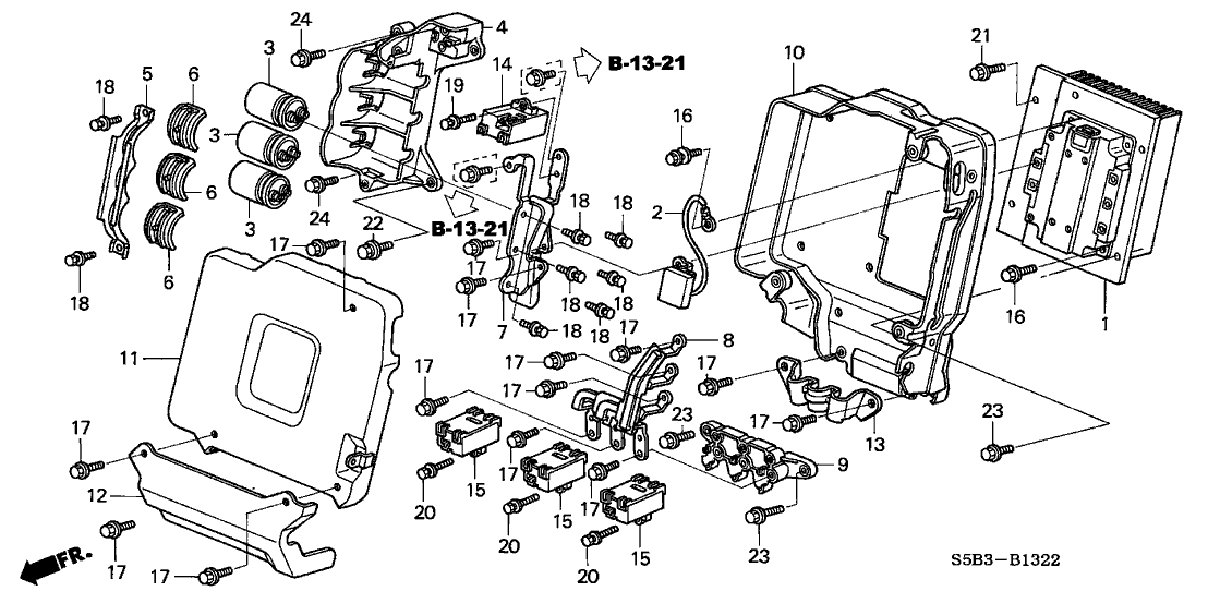 Honda 1B310-PZA-003 Condenser, Chemical Pdu