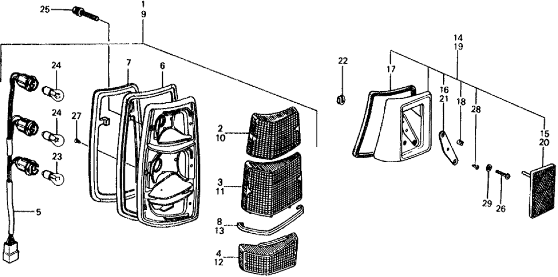 Honda 33501-663-671 Lens 1, R. Taillight