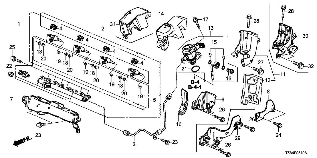 Honda 16791-5R1-J01 Cover, Fuel High Pressure Pump