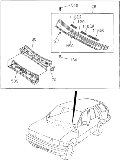 Honda 8-94435-666-2 Panel, Dash