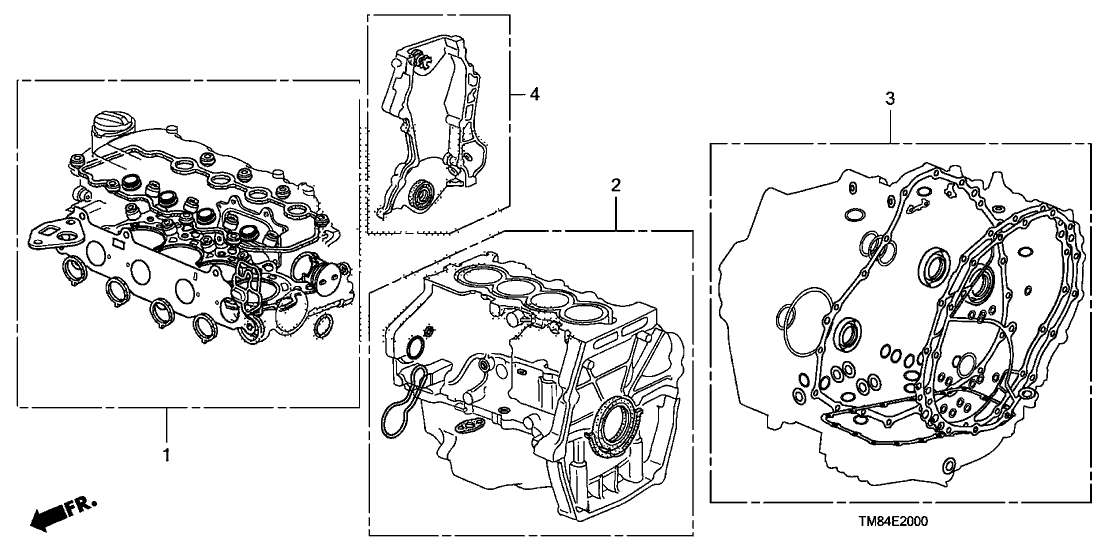 Honda 06111-RB0-J00 Gasket Kit, Cylinder Block