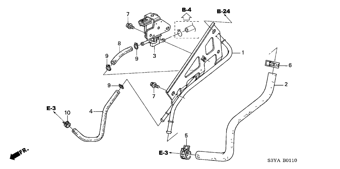 Honda 36169-PHM-000 Tube A, Purge