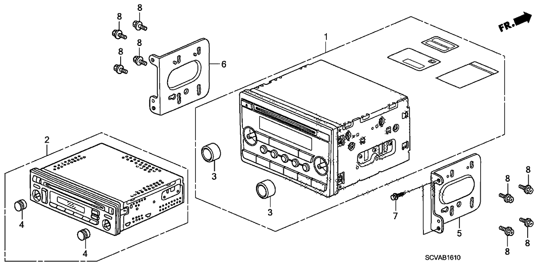 Honda 39100-SCV-C01RM Audio Tnr *2Bw0