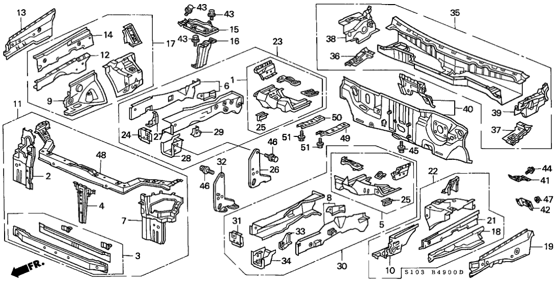 Honda 04605-S10-A02ZZ Outrigger Set, L. FR. Side