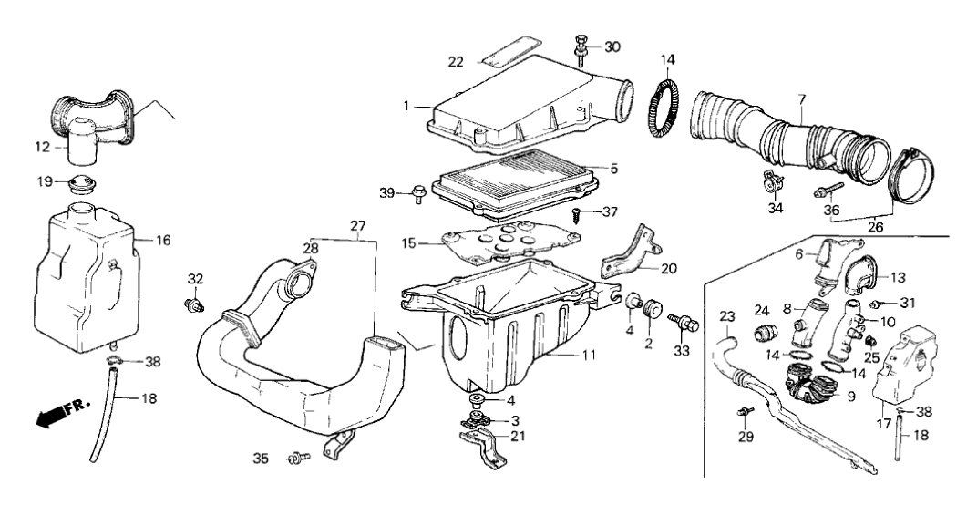 Honda 17282-PE7-661 Branch, Side