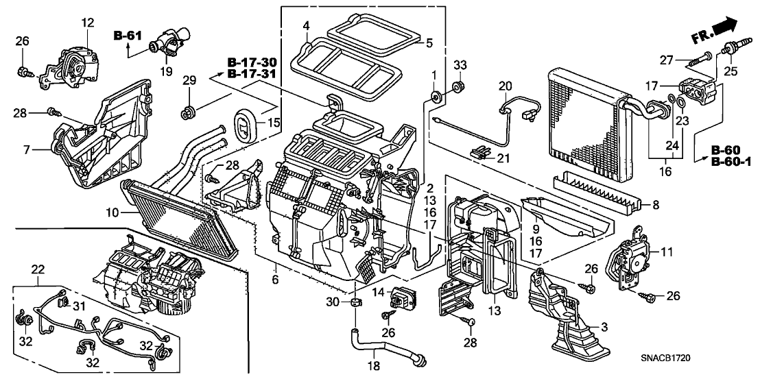 Honda 79106-SNA-G01 Heater Sub-Assy.