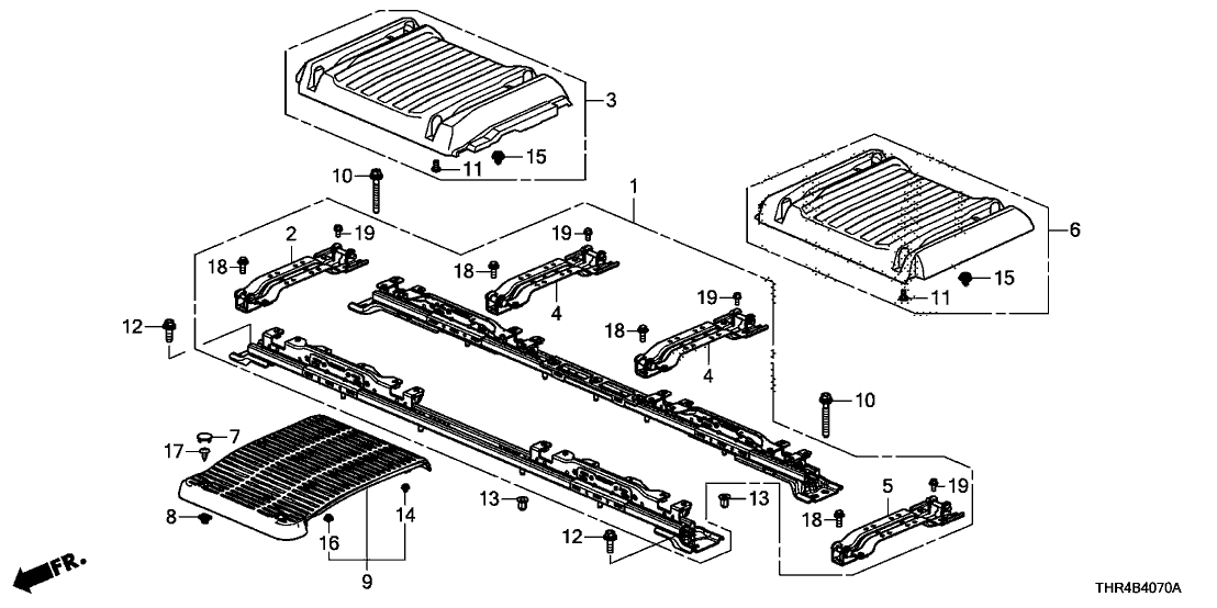 Honda 81070-THR-A01 Bracket, L. Cross (Outer)