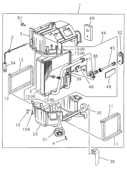 Honda 8-97105-822-0 Evaporator Assy., A/C