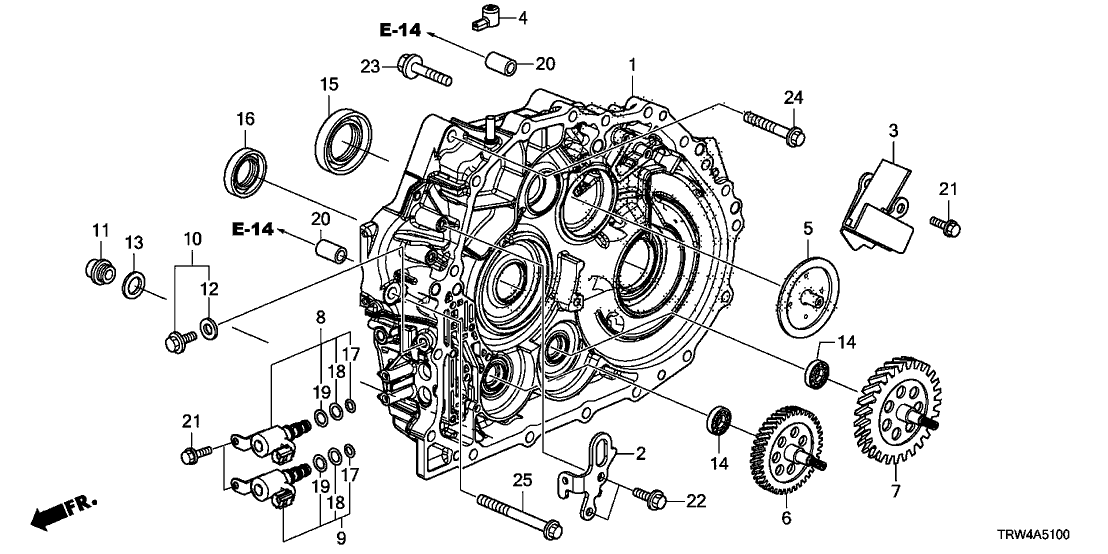 Honda 21232-5WL-A00 Hanger Comp A, Trns