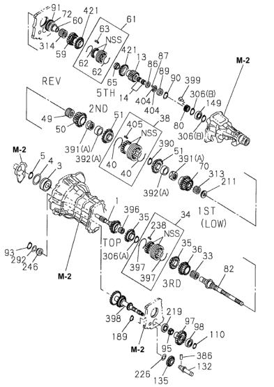 Honda 8-94173-863-0 Bearing, RR. Needle Mainshaft