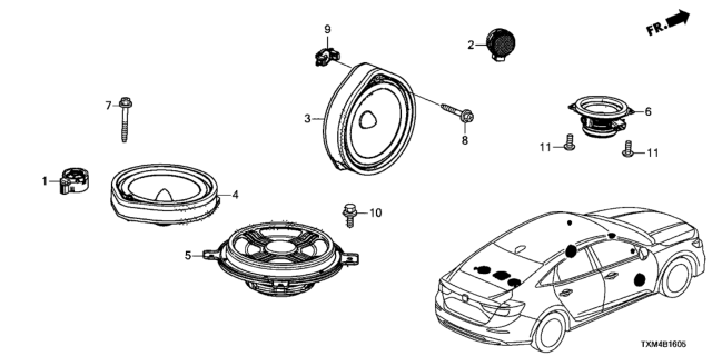 2021 Honda Insight Speaker Diagram