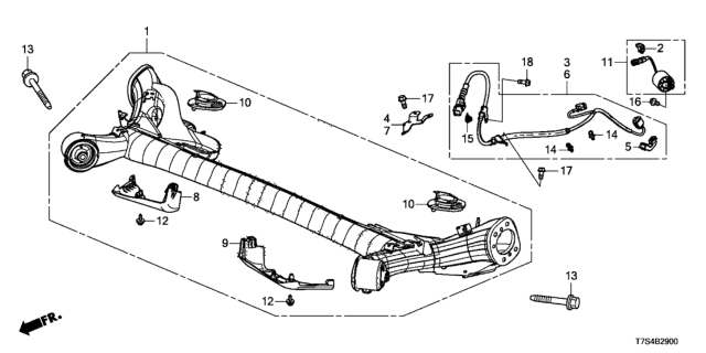 2017 Honda HR-V Rear Axle (2WD) Diagram