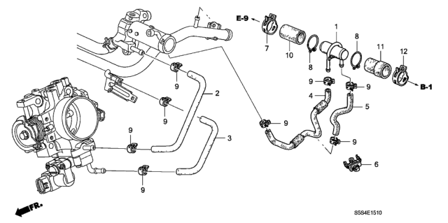 2002 Honda Civic Water Hose Diagram