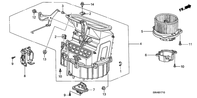 2006 Honda Pilot Heater Blower Diagram