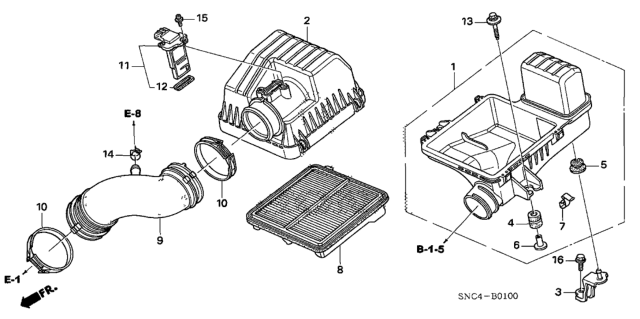 2011 Honda Civic Air Cleaner Diagram