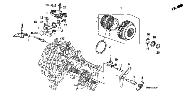 2012 Honda Insight AT Starting Clutch Diagram