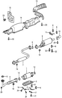 1981 Honda Prelude Plate, Heat Baffle Diagram for 72201-692-691