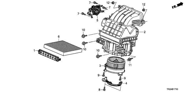 2015 Honda Civic 4 Door MX KL CVT Heater Blower Diagram