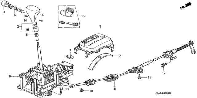 1999 Honda Accord Select Lever Diagram