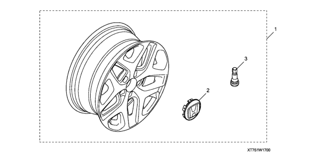 2017 Honda HR-V Alloy Wheels Diagram