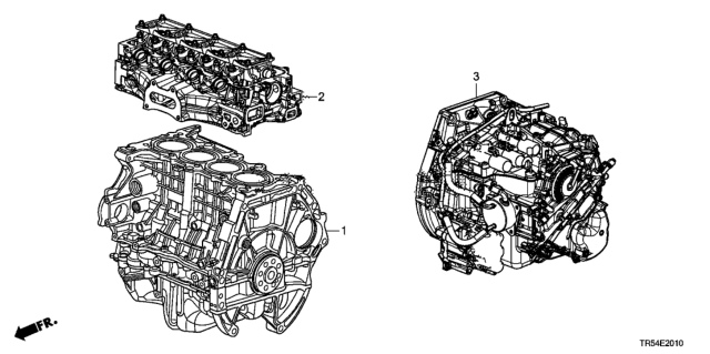 2014 Honda Civic Engine Assy. - Transmission Assy. Diagram
