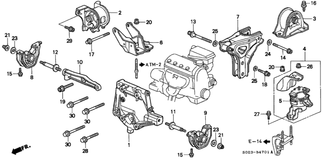 2000 Honda Civic Engine Mount Diagram