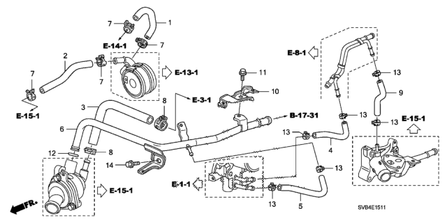 2010 Honda Civic Water Hose (2.0L) Diagram