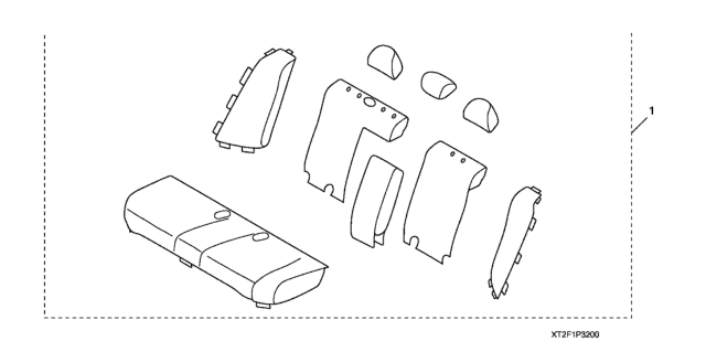 2017 Honda Accord Rear Seat Cover Diagram