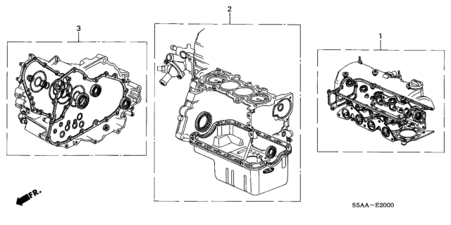 2004 Honda Civic Gasket Kit Diagram