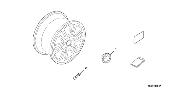 2007 Honda Accord Alloy Wheel (16") (SS6-TRI) Diagram