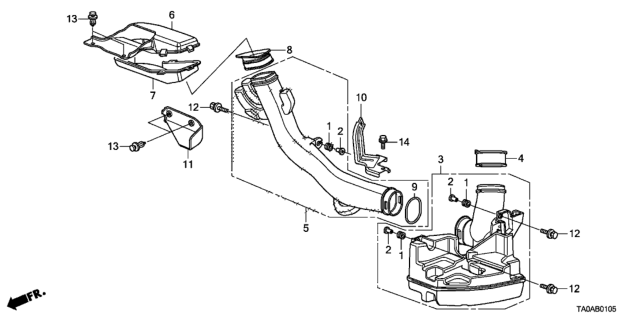 2012 Honda Accord Resonator Chamber (L4) Diagram