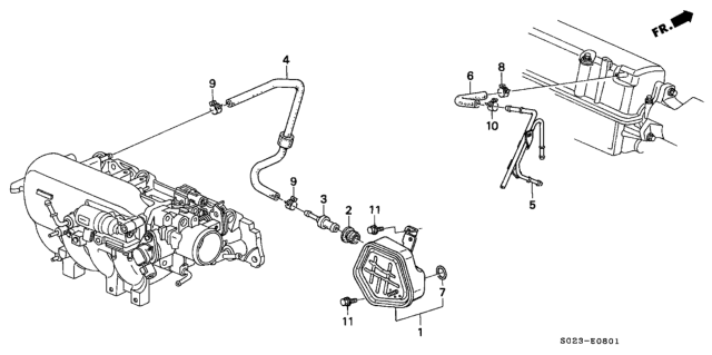 1996 Honda Civic Breather Chamber (VTEC) Diagram