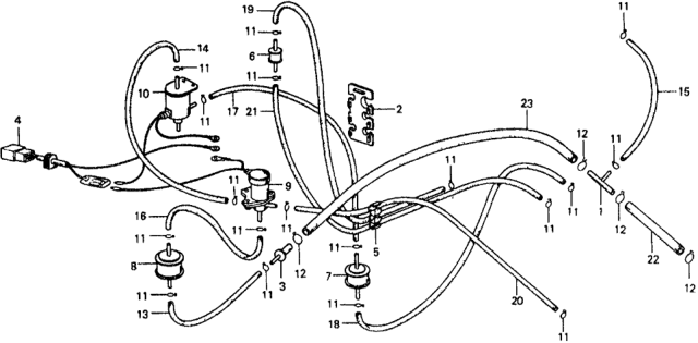 1978 Honda Civic HMT Control Valve Diagram