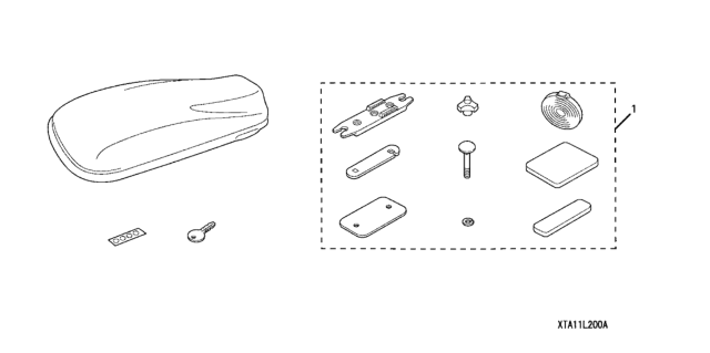 2006 Honda CR-V 5 Door LX (2WD) KA 5AT Roof Box (Short) Diagram