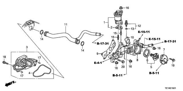 2012 Honda Accord Water Pump (V6) Diagram