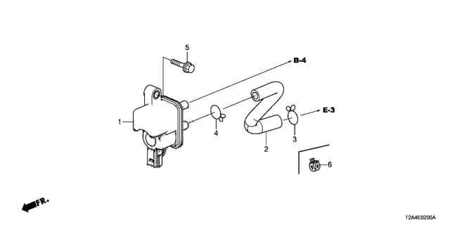 2013 Honda Accord Tube,Pcs Out Diagram for 36164-5A2-A00