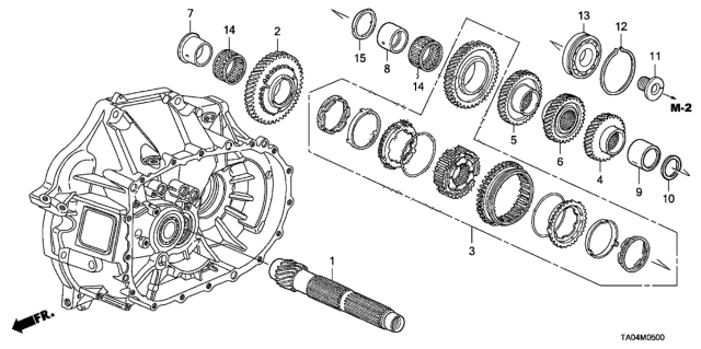 2009 Honda Accord MT Countershaft (L4) Diagram