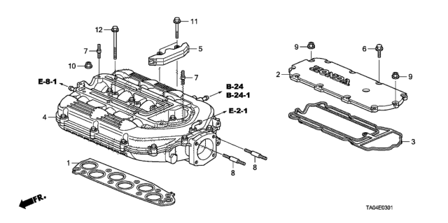 2010 Honda Accord Intake Manifold (V6) Diagram