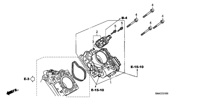 2010 Honda Civic Throttle Body (1.8L) Diagram
