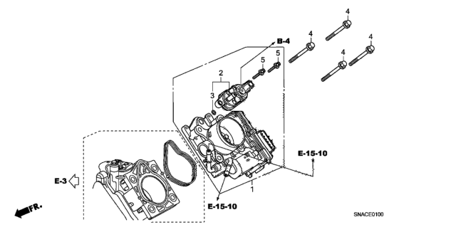 2011 Honda Civic Throttle Body (1.8L) Diagram