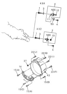 1995 Honda Passport AT Speedometer Driven Gear Diagram